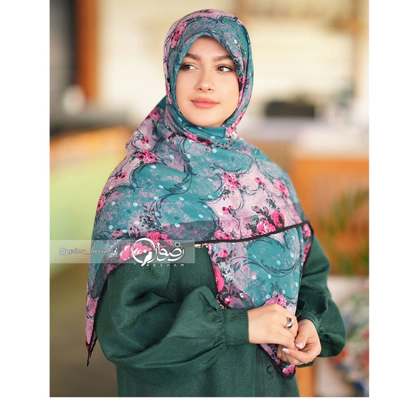 روسری نخی طرخ ستاره خالدار قواره 120
