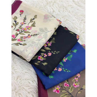 روسری کرپ نخ طرح کژال