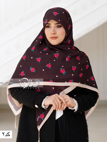 روسری کرپ نخ رضوان نذر غدیر