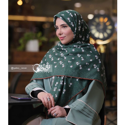 روسری کرپ نخ طرح آیدا