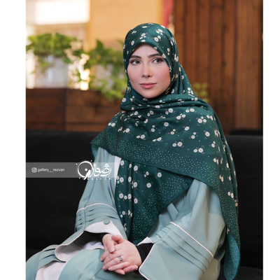 روسری کرپ نخ طرح آیدا