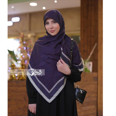 روسری کرپ نخ طرح بهارک