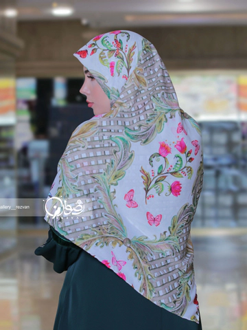 روسری قواره 120 طرح حصیر
