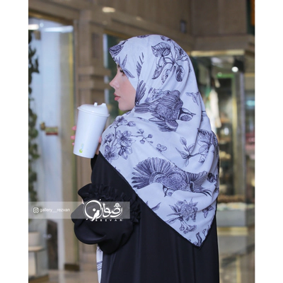 روسری قواره 120 طرح پرواز