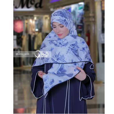 روسری قواره 120 طرح پرواز