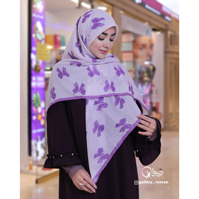 روسری ابریشم توییل پاپیونی