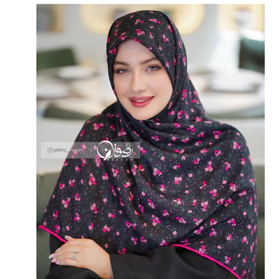 روسری طرح گل ریز قواره 140 دوردستدوز