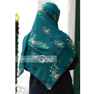 روسری نخی درجه یک طرح قاب عکس خالدار