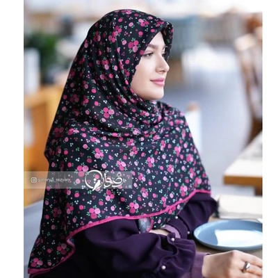 روسری کرپ نخ طرح پیچک