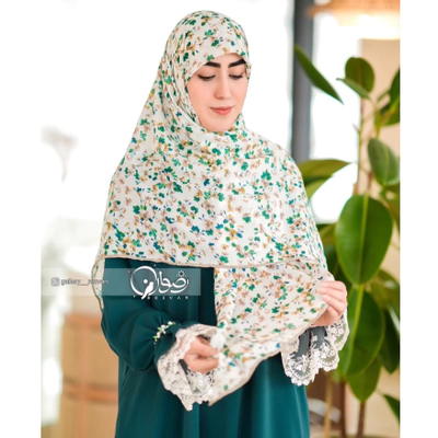 عبای رضوان طرح جواهردوزی سبزتیره