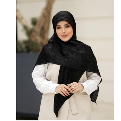 روسری پتینه حاشیه نگین مشکی