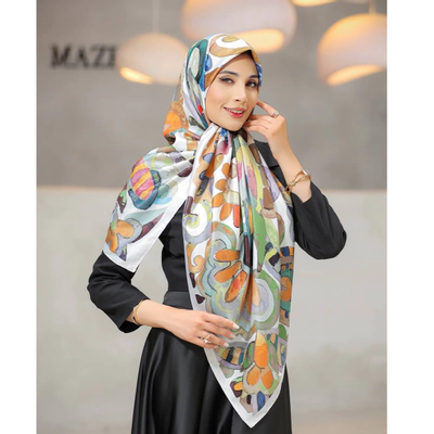 روسری ابریشم توییل آبرنگی در3رنگ