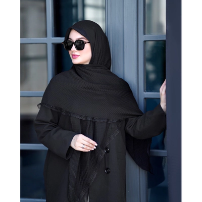 روسری پلیسه حاشیه دانتل