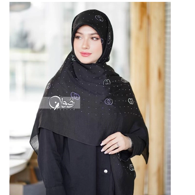 روسری نخ اسلپ طرح گوچی بارانی قواره 140