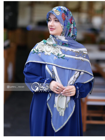 روسری نخی قواره 120 طرح اسلیمی