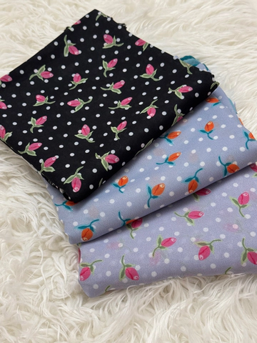 روسری کرپ طرح گلنار