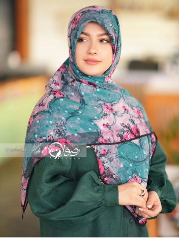 روسری نخی طرخ ستاره خالدار قواره 120