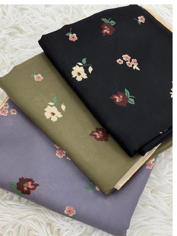 روسری کرپ نخ طرح حنا