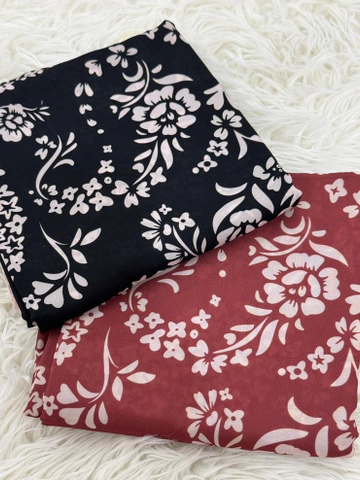 روسری کرپ نخ درجه یک طرح بته جقه عیدانه