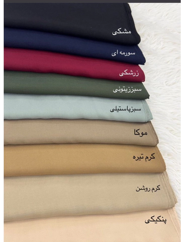 روسری کرپ نخ تکرنگ