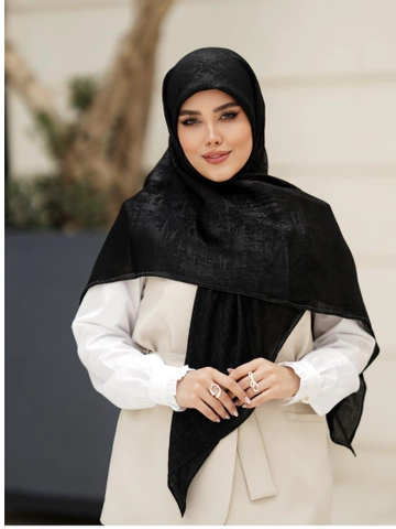 روسری پتینه حاشیه نگین مشکی