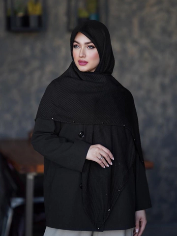 روسری پلیسه نخ پنبه طرح پرس