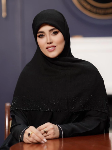 روسری کریشه درختی حاشیه نگین جواهردوزی نگین مشکی