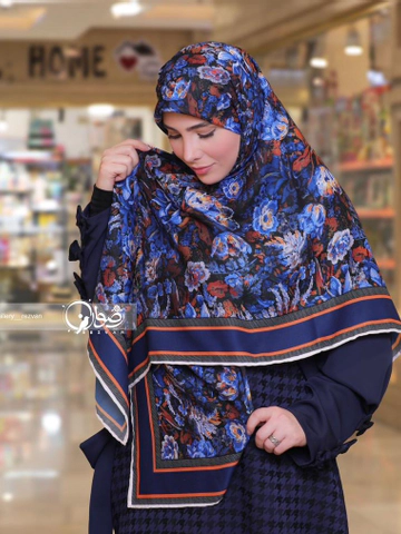 روسری کرپ نخ طرح دیور