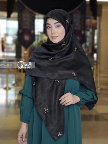 روسری کوپرا گلدوزی طرح پاپیون