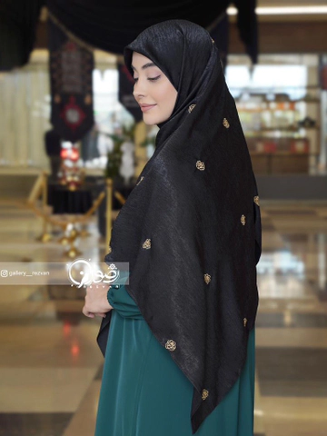 روسری کوپرا گلدوزی طرح گل