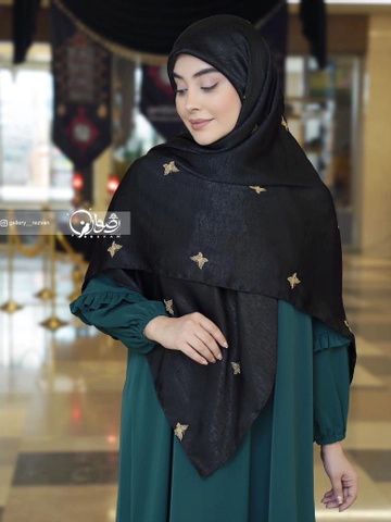 روسری کوپرا گلدوزی طرح پروانه