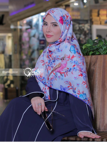 روسری کرپ نخ طرح رضوان