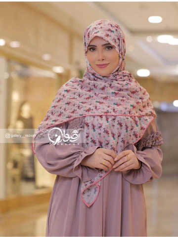 روسری کرپ نخ گلریز