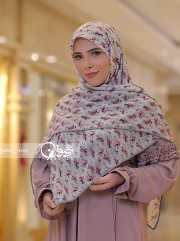 روسری کرپ نخ گلریز