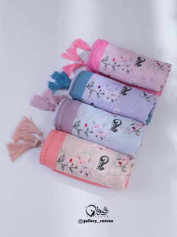 روسری کرپ نخ طرح حورا