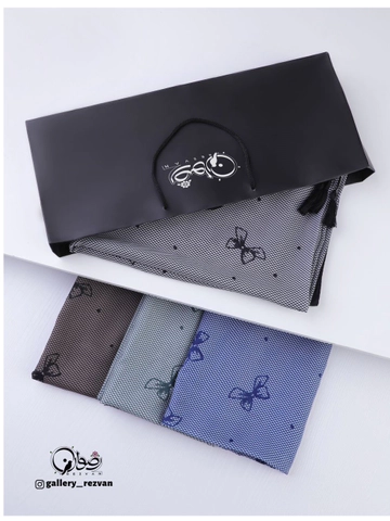 روسری کرپ نخ طرح پاپیون