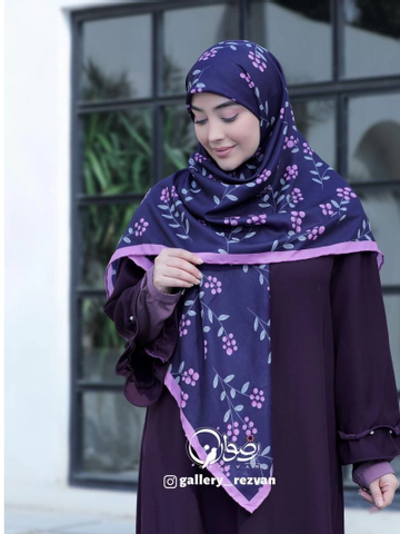 روسری کرپ نخ طرح توران