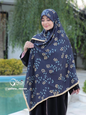 روسری کرپ نخ طرح توران