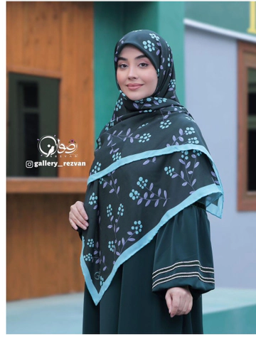 روسری کرپ نخ طرح توران