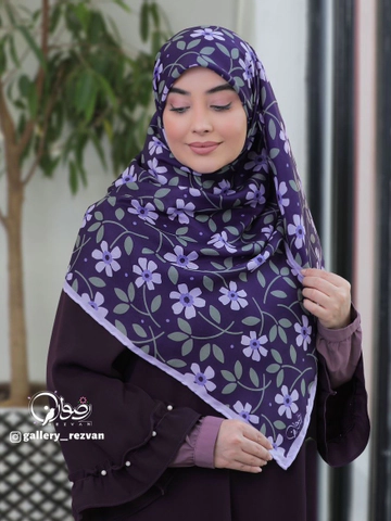 روسری کرپ نخ طرح سارا