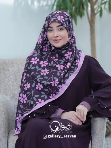 روسری کرپ نخ طرح سارا