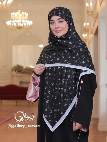 روسری کرپ نخ طرح گلریز