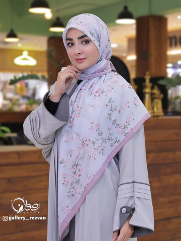 روسری کرپ نخ طرح بهاره