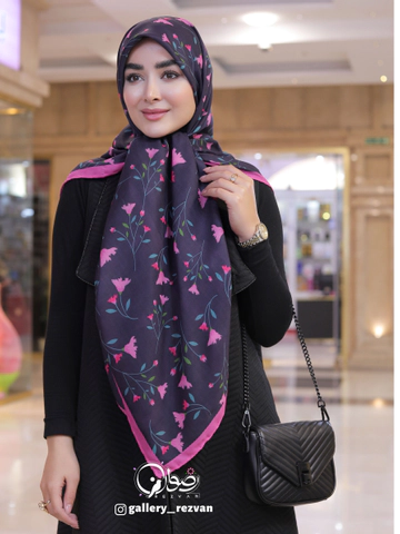 روسری کرپ نخ طرح ریحانه