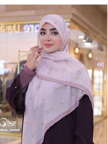 روسری کرپ نخ طرح هانا