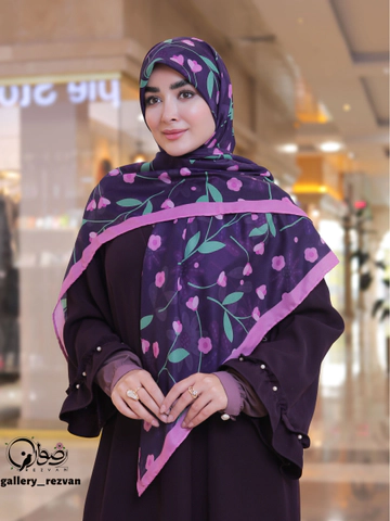 روسری کرپ نخ طرح الیزا