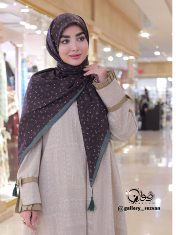 روسری کرپ نخ طرح هما