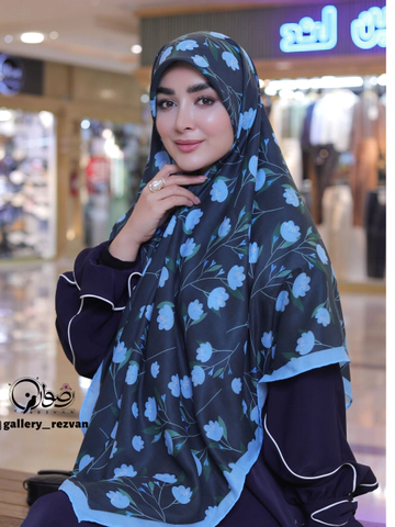 روسری کرپ نخ طرح سیما