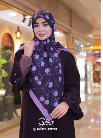 روسری کرپ نخ طرح سیما