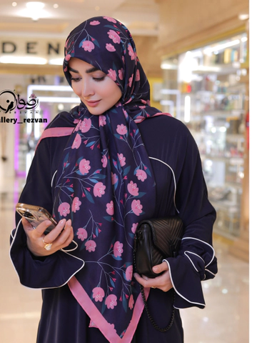 روسری کرپ نخ طرح سیما